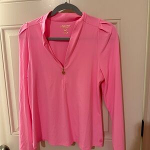 Lilly Pulitzer Vibrant Pink Long Sleeve Top